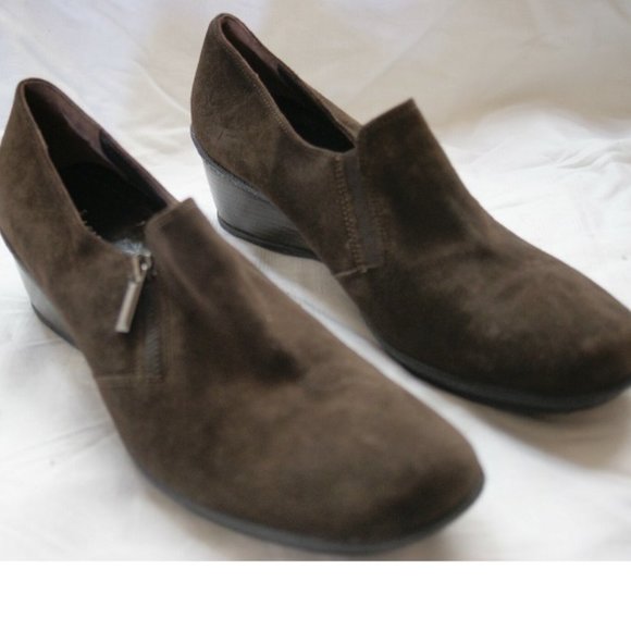 Aquatalia By Marvin K Brow Suede Leather Side Zip - Picture 2 of 4